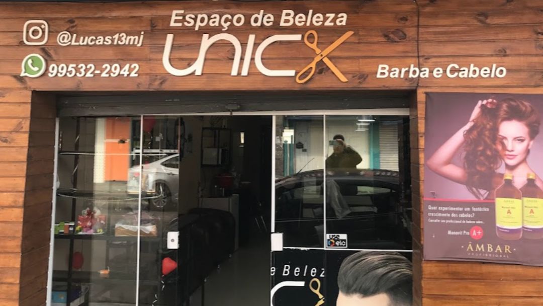 Fachada do Espaço de Beleza Unick, salão de beleza unissex no Cajuru, Curitiba